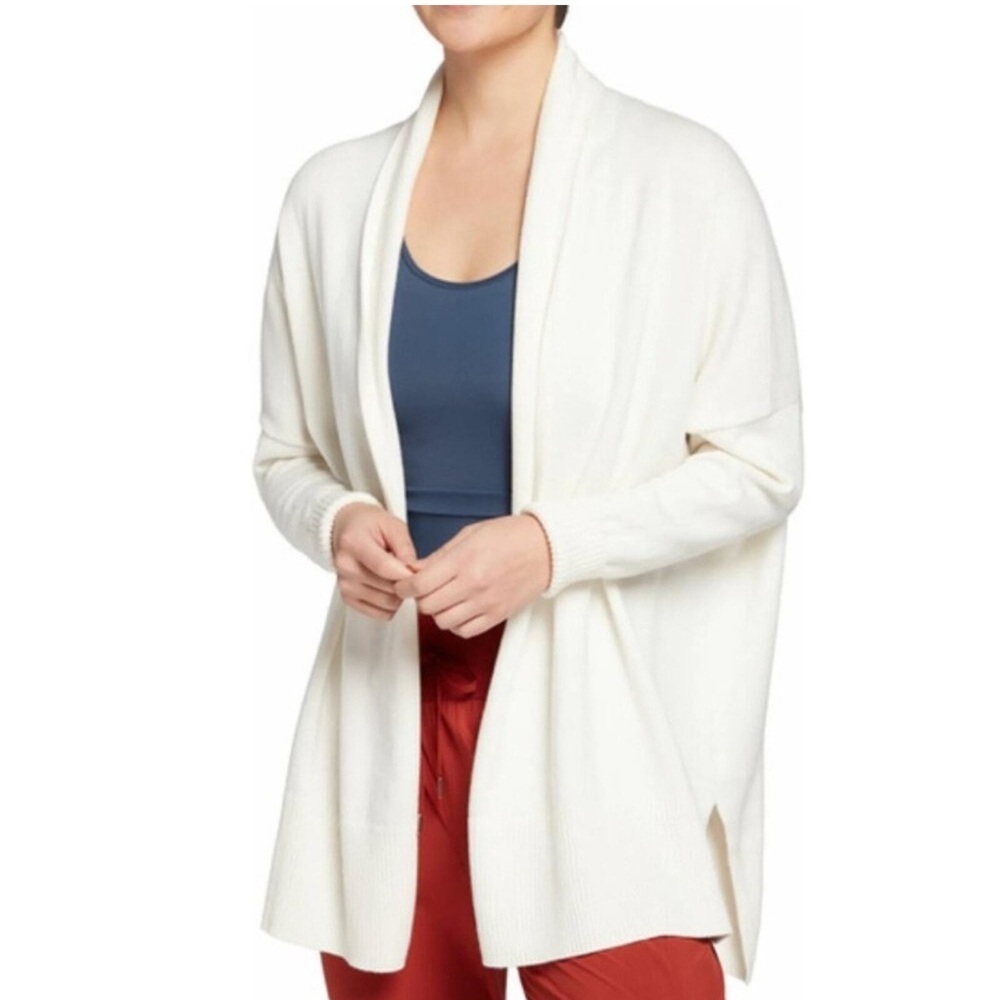 CALIA by Carrie Underwood Knit Ivory Open Front Cardigan sz S